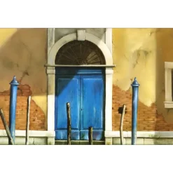 AGUADO Tyrone - Huile sur toile "Gondole à Venise" 35x27cm (5F)