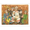 AIZPIRI Paul - Lithographie originale "Les musiciens au fond brun" 56x76cm