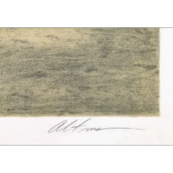 ALTMAN Harold - Lithographie originale "Promenade au parc" 103x67cm