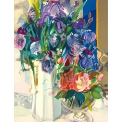 AMBILLE Paul - Lithographie originale "Bouquet" - 73x54cm