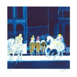 AMBILLE Paul - Lithographie originale "Nocturne" 38x38cm