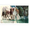 AMBILLE Paul - Lithographie originale "La grande course" 69x101 cm