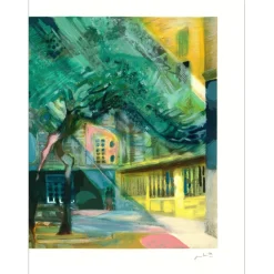 AMBILLE Paul - Lithographie originale "Place de Furstemberg" - 63x88cm