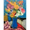 AMBROGIANI Pierre - Huile sur toile "Bouquet de fleurs" 65x46cm (15M)