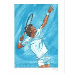 ARRIGONI-NERI JF - Lithographie originale "Le Joueur de Tennis" 75x55cm
