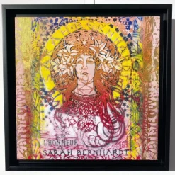 ARTISTE OUVRIER - Peinture sur toile "Sarah Bernhardt" 30x30cm - 2021