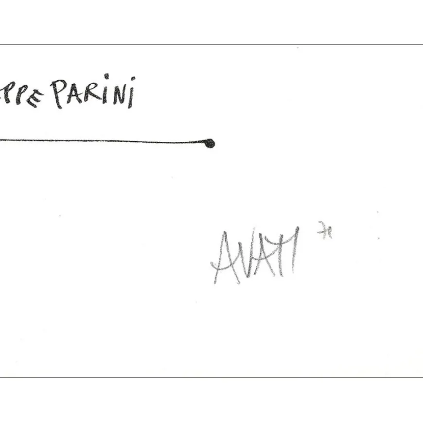 AVATI Mario - Gravure originale "Hommage à Abaye Guiseppe PARINI" 35x25cm