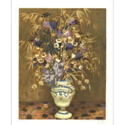 BABOULÈNE Eugène - Lithographie originale "Le bouquet champêtre" 69x54cm