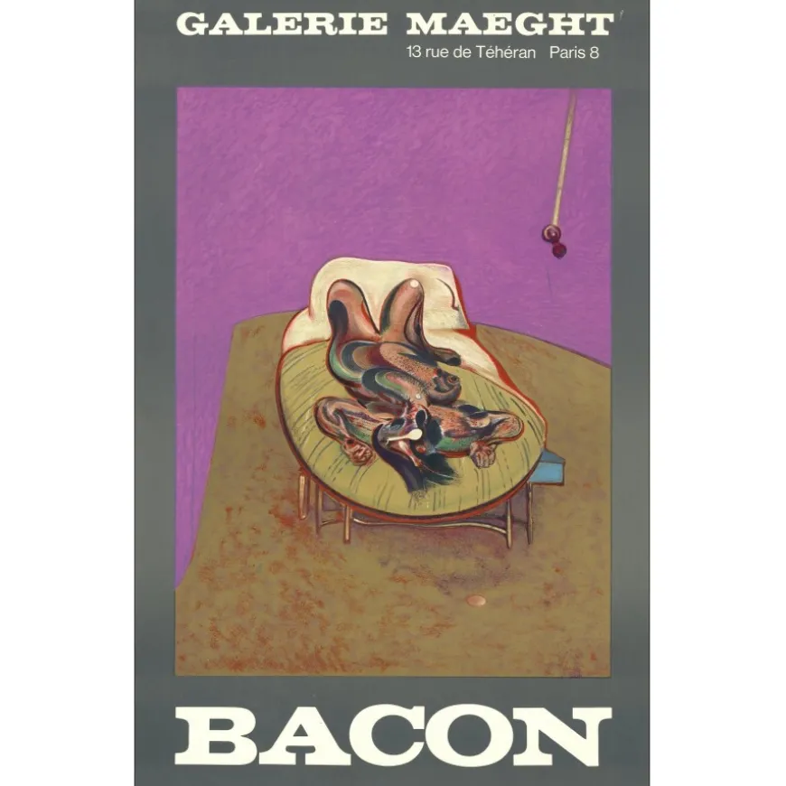 BACON Francis - Affiche "Exposition, Galerie Maeght" 71x45cm