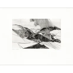 BALL George - Gravure originale "Lointains" 50x65cm