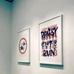 BANKSY - 2 affiches "Cut and Run" 59x42cm - 2023 - Glasgow - Official prints of the exhibition !