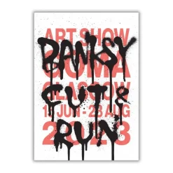 BANKSY - 2 affiches "Cut and Run" 59x42cm - 2023 - Glasgow - Official prints of the exhibition !