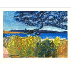 BARDONE Guy - Lithographie originale "Paysage Provençale" 50x65 cm