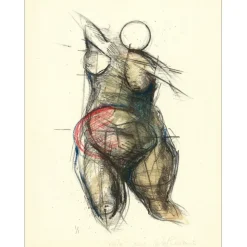 BENVENUTO Carla - Lithographie originale "Ventre II" 37x28cm - 2008
