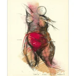 BENVENUTO Carla - Lithographie originale "Ventre III" 37x28cm - 2008