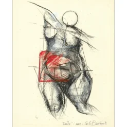 BENVENUTO Carla - Lithographie originale "Ventre I" 37x28cm - 2008