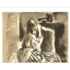 BERTHOMMÉ SAINT ANDRÉ Louis - Lithographie "Femme 2" 32x25cm - 1971