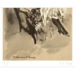 BERTHOMMÉ SAINT ANDRÉ Louis - Lithographie "Femme" 32x25cm - 1971