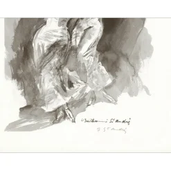 BERTHOMMÉ SAINT ANDRÉ Louis - Lithographie "Carnaval" 33x25cm