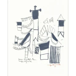 BEZOMBES Roger - Lithographie "14 juillet - Paris" 33x25cm