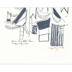 BEZOMBES Roger - Lithographie "14 juillet - Paris" 33x25cm