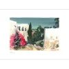 BLOUIN Georges - Lithographie originale "Jardin Méditerranéen" 37x55cm