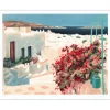 BLOUIN Georges - Lithographie originale "Rue en Grèce" 56x75cm