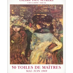 BONNARD Pierre - Lithographie "Exposition Galerie Paul Pétridès, Paris" 75x54cm - 1969