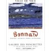 BONNARD Pierre - Lithographie "Exposition Galerie Ponchettes, Nice" 64x46cm - 1955