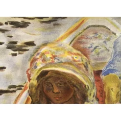 BONNARD Pierre - Lithographie "Jeune fille dans une barque" 35x26cm - 1939