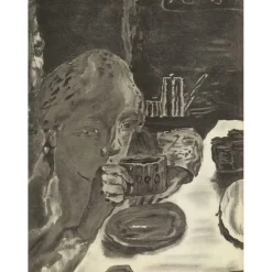 BONNARD Pierre - Lithographie "Jeune fille dans une barque" 35x26cm - 1939