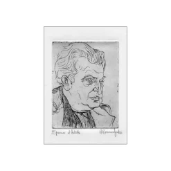 BONNEFOIT Alain - Gravure originale "Portrait" 31,5x24cm