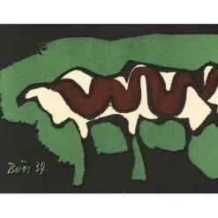 BORES Francisco - Lithographie originale "Composition, la terre" 35x26cm - 1937