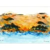BOUN - Lithographie et aquarelle "Composition 01, exemplaire 3/6" 35x50cm - 2016