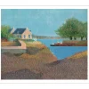 BOURRIÉ André - Lithographie originale "Estuaire de St Malo" 76x92cm