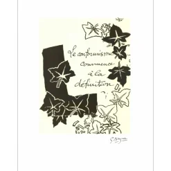 BRAQUE Georges - Lithographie "Le conformisme" 60x45cm