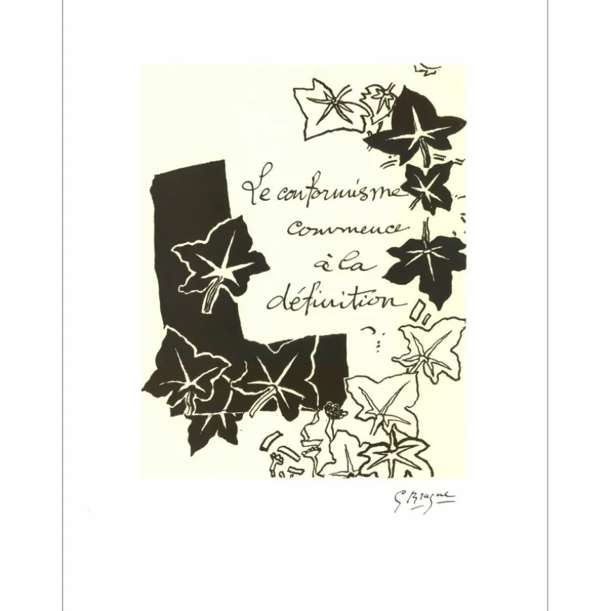 BRAQUE Georges - Lithographie "Le conformisme" 60x45cm