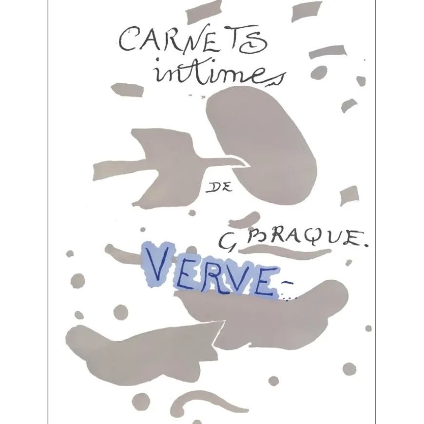BRAQUE Georges - Lithographie "Carnets intimes" 35x26cm - 1955