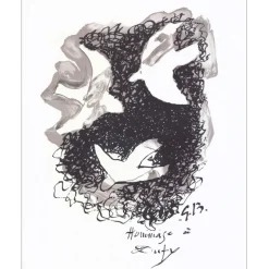 BRAQUE Georges - Lithographie "Hommage à Raoul DUFY" 30x24cm - 1965