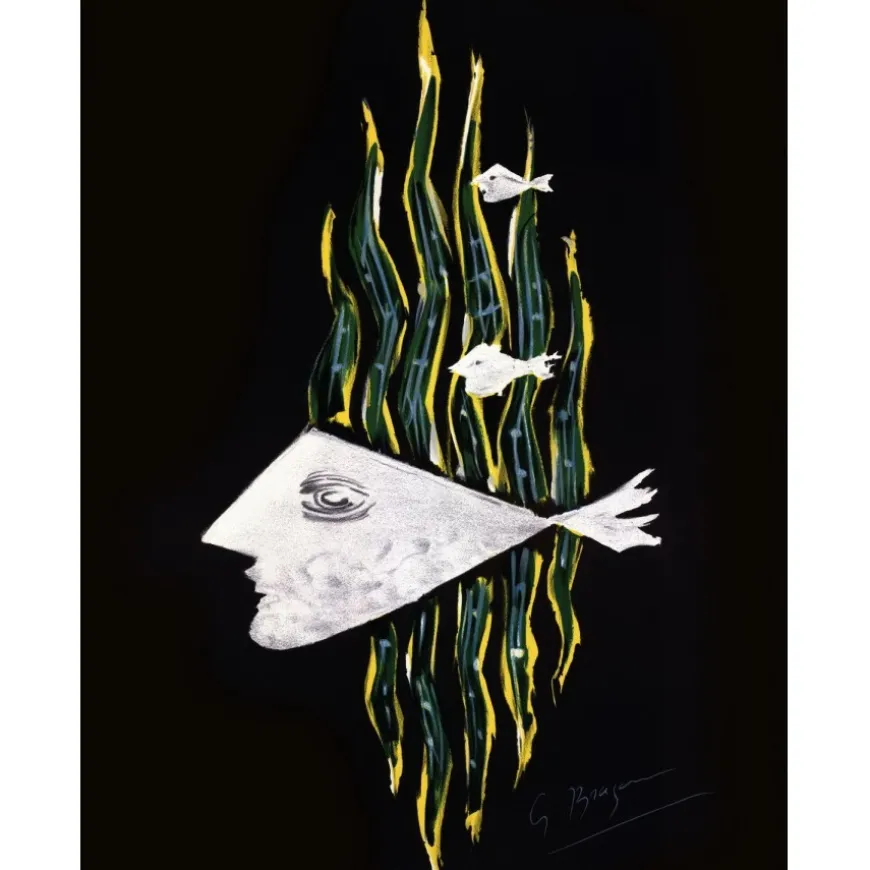 BRAQUE Georges - Lithographie "Hébé" 58x45cm - 1988