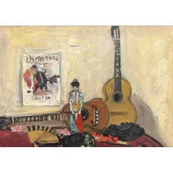 BRAYER Yves - Huile sur Toile  "Table du Torero" - 55x46cm (10F)