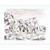 BRAYER Yves - Lithographie originale "Paysage" 53x73cm