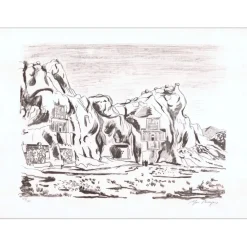 BRAYER Yves - Lithographie originale "Paysage" 53x73cm