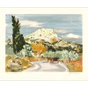 BRAYER Yves - Lithographie originale "Paysage de Provence, Le mont Sainte Victoire" 60x76cm