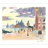 BRAYER Yves - Lithographie originale "Venise, La Salute" 45x56cm