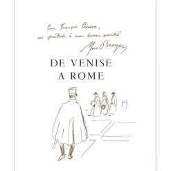 BRAYER Yves - Ouvrage illustré "De Venise à Rome" + Dessin original à l'encre
