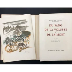 BRAYER Yves - Ouvrage illustré "Du sang, de la volupté et de la Mort" - Suite de 26 Lithographies originales en couleurs