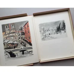 BRAYER Yves - Ouvrage illustré "De Venise à Rome" + Dessin original à l'encre