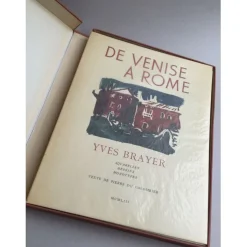 BRAYER Yves - Ouvrage illustré "De Venise à Rome" + Dessin original à l'encre
