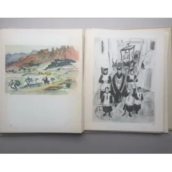 BRAYER Yves - Ouvrage illustré "Yves Brayer et l'Espagne" + Dessin original à l'encre